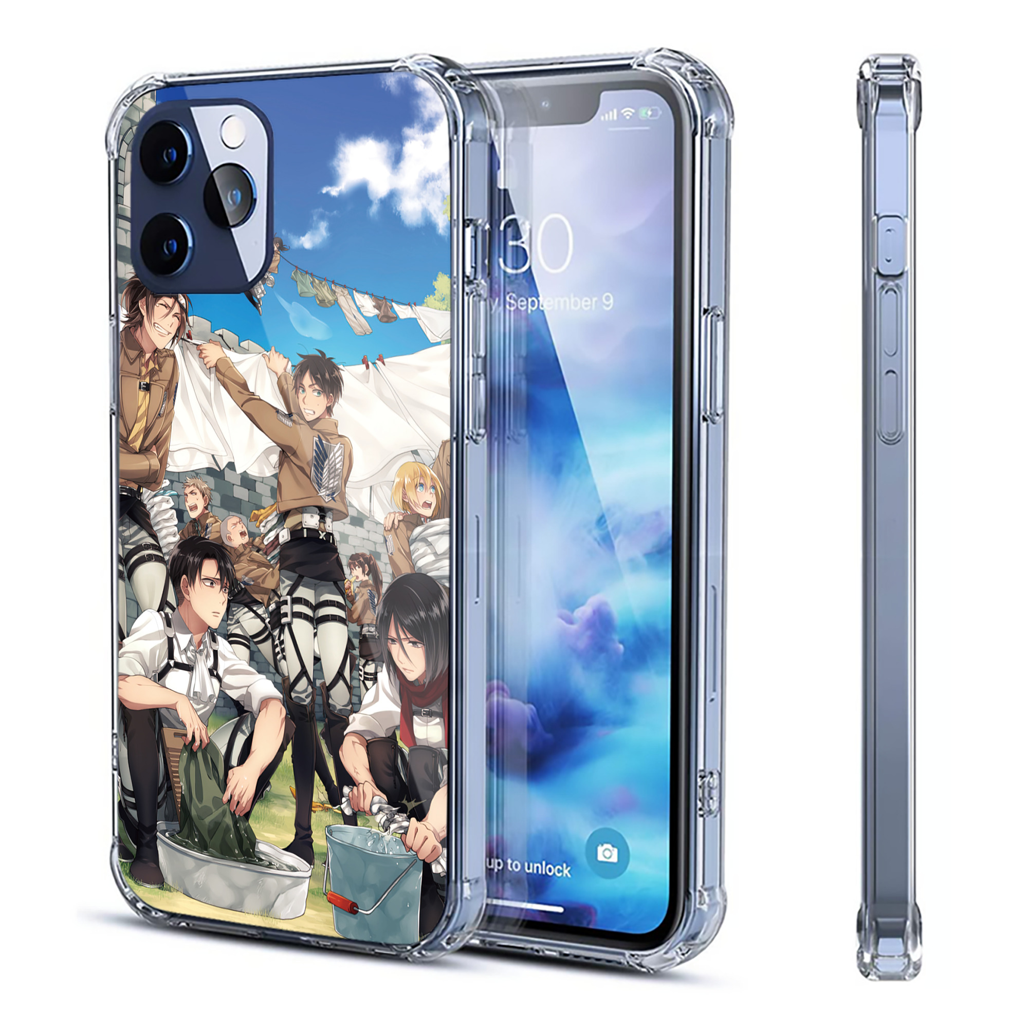 （画像用） 進撃の巨人 Attack on Titan 【iPhone 12シリーズ対応】透明スマホケース（クリアソフトケース）